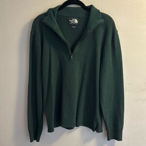 The North Face Green Quarter Zip Sweater